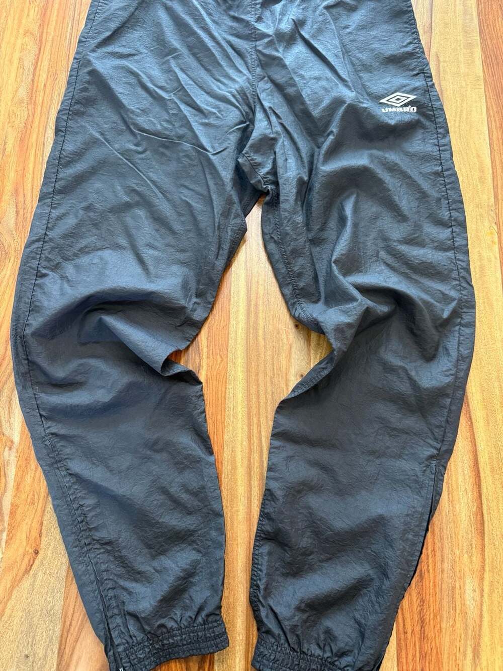 Umbro Vintage Nylon Athletic Track Pants Black Size Lg